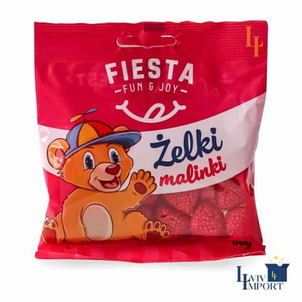 Желейні цукерки FIESTA 80g малина (15 шт/384 ящ)