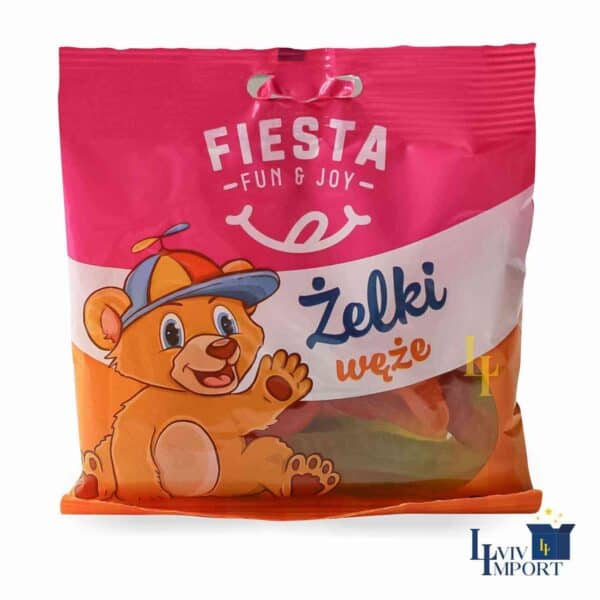 Желейні цукерки FIESTA 80g змійки (15 шт/384 ящ)