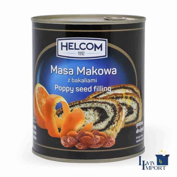 Маса макова HELCOM 850g з сухофруктами ж/б (6 шт/144 ящ)