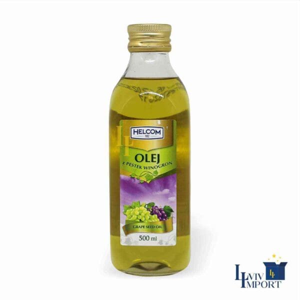 Олія HELCOM 500ml з виноградних кісточок ск/б (12 шт/80 ящ)