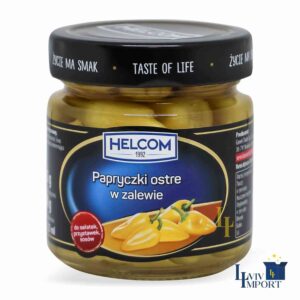 Перець маринований HELCOM 185g гострий жовтий ск/б (8 шт/280 ящ)
