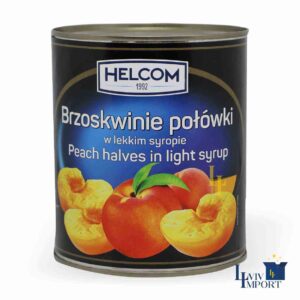 Персики HELCOM 820g половинки у сиропі ж/б (12 шт/72 ящ)