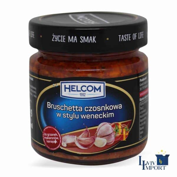 Соус Брускетта HELCOM 225ml венеціанська з часником (8 шт/280 ящ)
