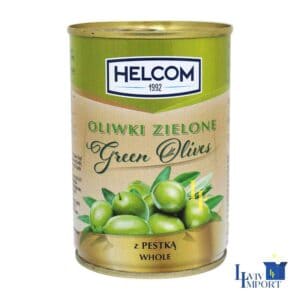 Оливки HELCOM 280g зелені з кісточкою ж/б (24 шт/108 ящ)