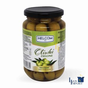 Оливки HELCOM 350g зелені без кісточки ск/б (12 шт/144 ящ)