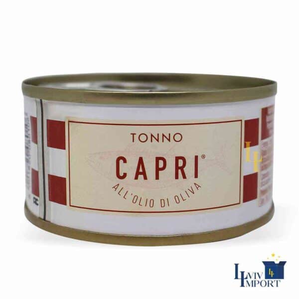 Тунець TONNO CAPRI 80g в оливковій олії ж/б (3 шт/3х32 уп/56 ящ)