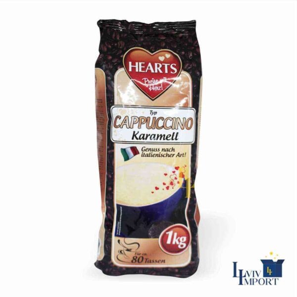 Напій CAPPUCCINO HEARTS 1kg Karamell (10 шт/54 ящ)