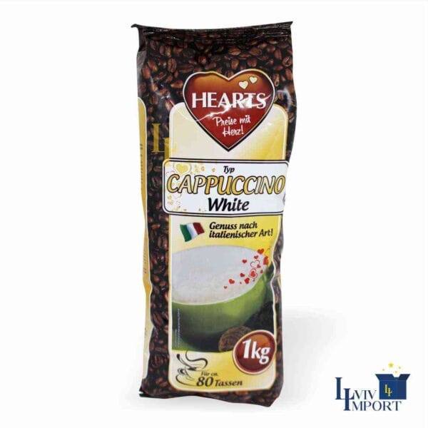 Напій CAPPUCCINO HEARTS 1kg White (10 шт)