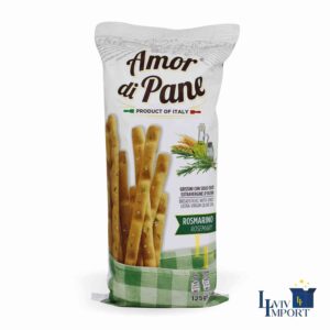 Грісіні (хлібні палички) HELCOM 125g Amor di Pane з розмарином (18 шт/104 ящ)
