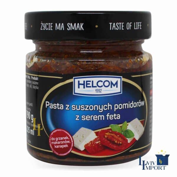 Паста HELCOM 190g з в'ялених помідорів з сиром фета ск/б (8 шт/280 ящ)
