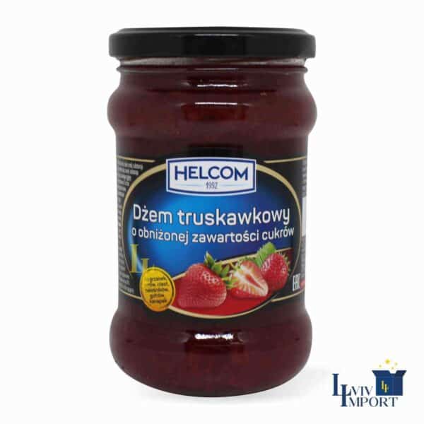 Джем зі зниженим вмістом цукру HELCOM 320g полуниця ск/б (8 шт/200 ящ)