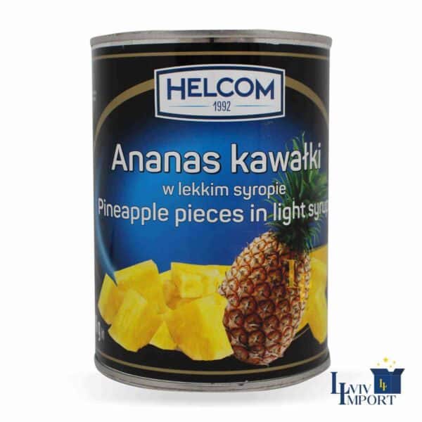 Ананас HELCOM 565g шматочки ж/б (24 шт/54 ящ)