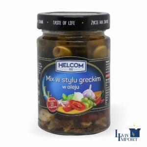 Мікс грецький HELCOM 270g оливки з в'яленими помідорами ск/б (8 шт/200 ящ)