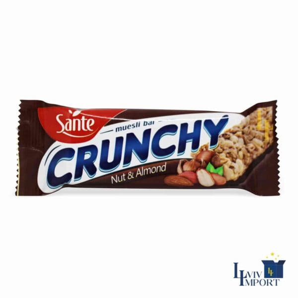 Злаковий батончик SANTE 40g Crunchy горіх та мигдаль в глазурі (25 шт/500 ящ)