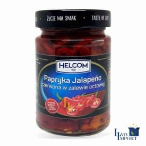 Перець маринований HELCOM 290g халапеньйо червоний різаний ск/б (8 шт/200 ящ)