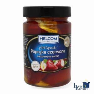 Перець червоний фарширований сиром фета HELCOM 260g ск/б (8 шт/200 ящ)
