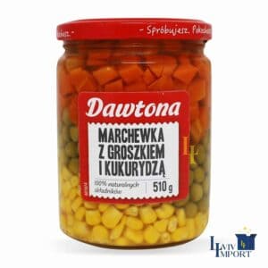 Овочева суміш DAWTONA 510g морква з кукурудзою та горошком ск/б (6 шт/180 ящ)