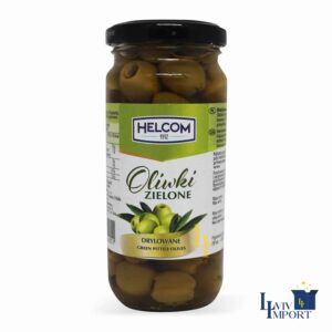 Оливки HELCOM 230g зелені без кісточки ск/б (12 шт/144 ящ)