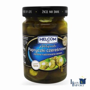 Перець чері зелений фарширований сиром фета HELCOM 260g ск/б (8 шт/200 ящ)