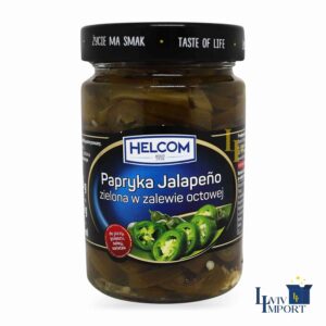 Перець маринований HELCOM 290g халапеньйо зелений різаний ск/б (8 шт/200 ящ)
