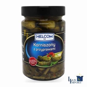 Огірки-корнішони консервовані HELCOM 300g з приправами ск/б (8 шт/200 ящ)