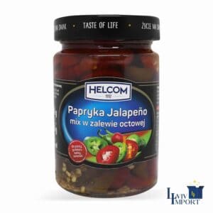 Перець маринований HELCOM 290g мікс халапеньйо зелений/червоний різаний ск/б (8 шт/200 ящ)