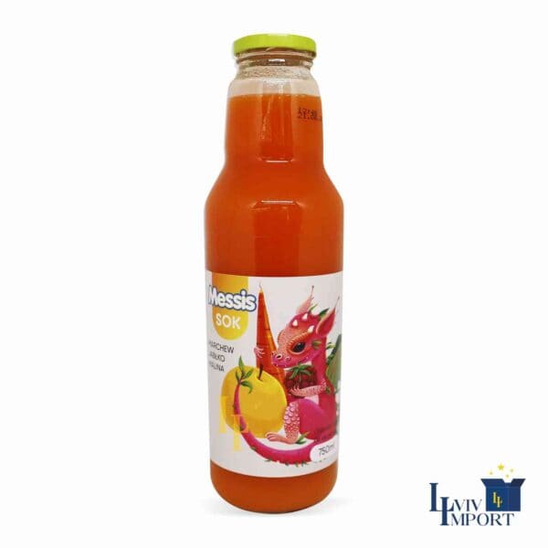 Сік скло MESSIS 750ml "Дракончик" малина+ морква+ яблуко (6 шт/125 ящ)