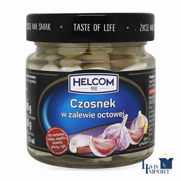 Часник консервований HELCOM 180g ск/б (8 шт/280 ящ)