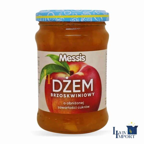 Джем зі зниженим вмістом цукру MESSIS 280g персик ск/б (9 шт/200 ящ)