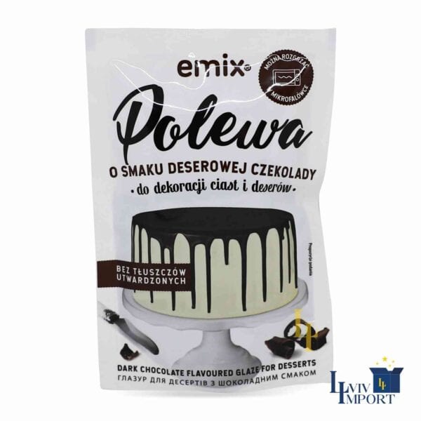 Поливка (глазур) EMIX 100g десертний шоколад (15 шт/352 ящ)