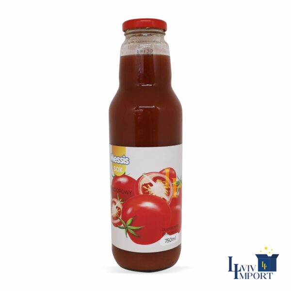 Сік скло MESSIS 750ml томатний (6 шт/125 ящ)