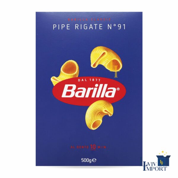Макарони BARILLA 500g  №91  Pipe Rigate  (12 шт/80 ящ)