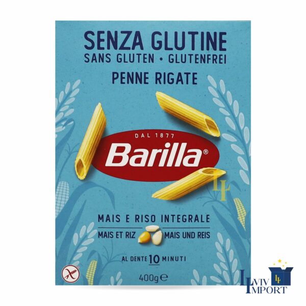Макарони без глютену BARILLA  400g Penne Rigate  (14 шт/40 ящ)