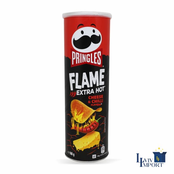 Чипси PRINGLES 160g Flame Extra Hot Cheese & Chilli (9 шт/105 ящ)