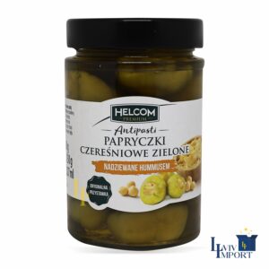 Перець чері зелений фарширований хумусом HELCOM PREMIUM 260g ск/б (8 шт/200 ящ)