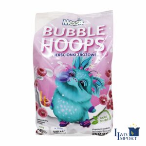 Кільця MESSIS 250g Bubble Hoops злакові зі смаком жувальної гумки (20 шт/40 ящ)