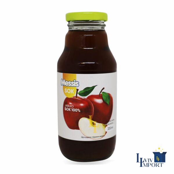 Сік скло MESSIS 330ml яблуко 100% (15 шт/112 ящ)