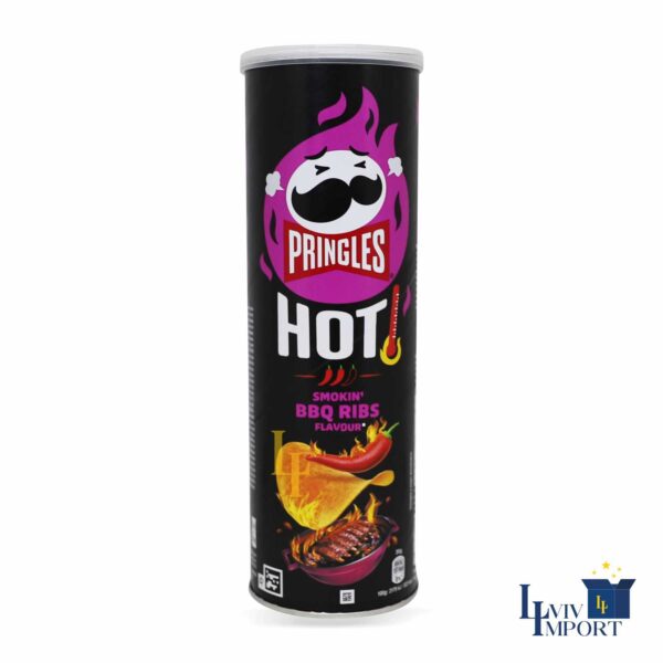 Чипси PRINGLES 160g Hot Smokin' BBQ Ribs (9 шт/105 ящ)*