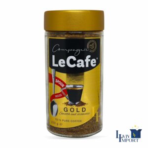 Кава розчинна LeCafe 200g Gold + ложка в подарунок (6 шт)