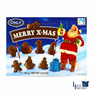 Шоколад молочний ONLY 100g Merry X-mas фігурки (22 шт)