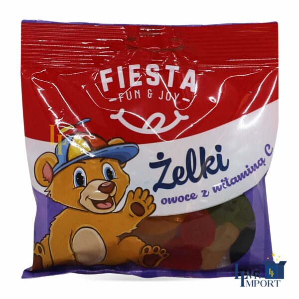 Желейні цукерки FIESTA 80g фрукти з вітаміном С (15 шт/384 ящ)