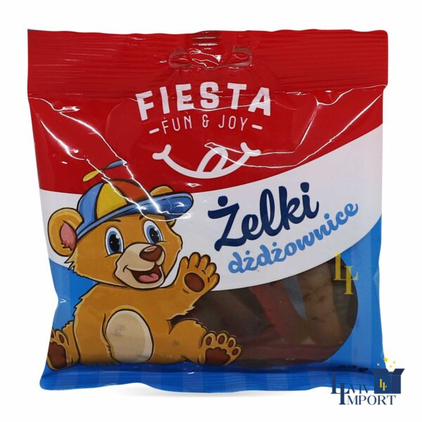 Желейні цукерки FIESTA 80g хробачки (15 шт/384 ящ)