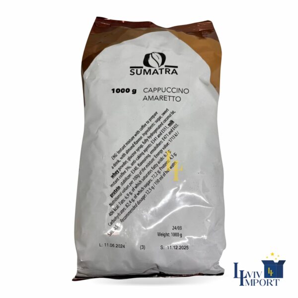 Напій CAPPUCCINO SUMATRA 1kg Amaretto (10 шт)