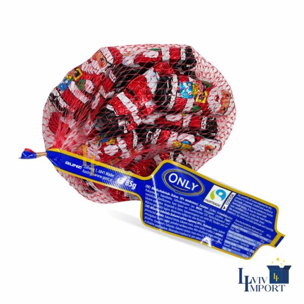Шоколад молочний ONLY 85g Санта Клаус (сіточка) (24 шт/192 ящ)