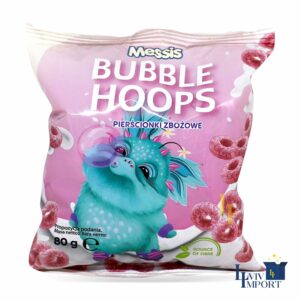 Кільця MESSIS 80g Bubble Hoops злакові зі смаком жувальної гумки (15 шт/80 ящ)