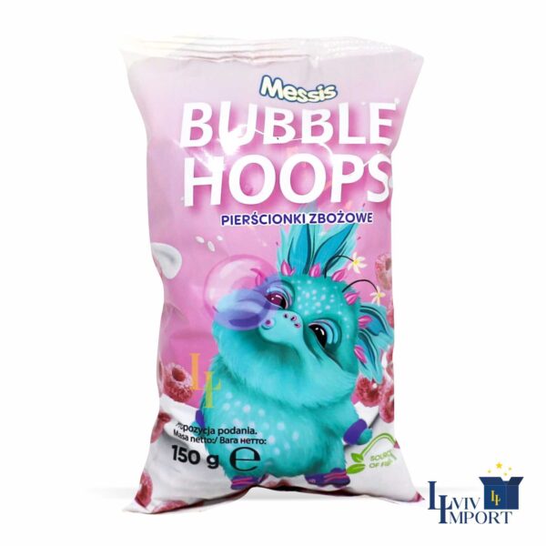 Кільця MESSIS 150g Bubble Hoops злакові зі смаком жувальної гумки (15 шт/64 ящ)