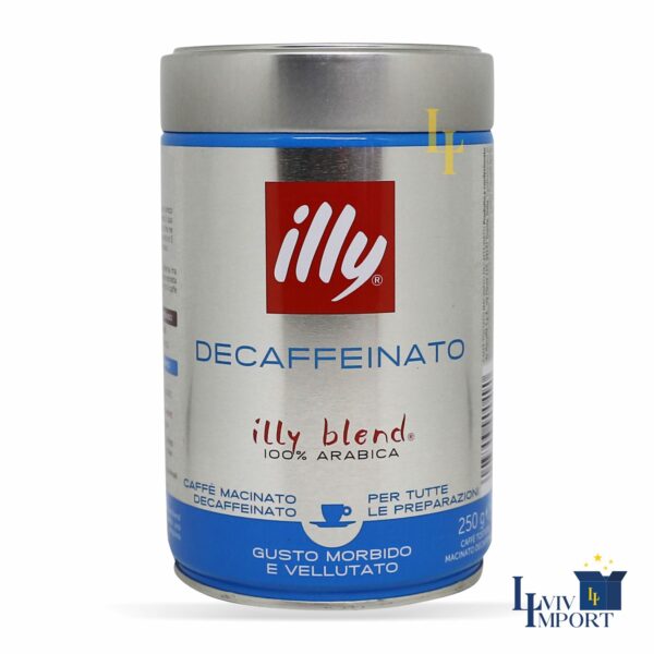 Кава мелена ILLY 250g без кофеїну 100% arabica (6 шт)
