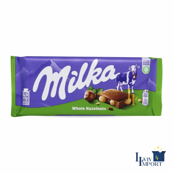 Шоколад MILKA 100g Whole Hazelnuts (17 шт)