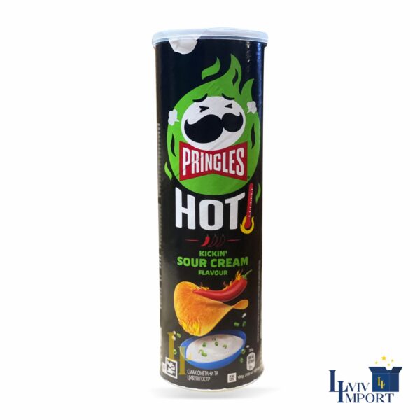 Чипси PRINGLES 160g Hot Kickin' Sour Cream (19 шт/56 ящ)