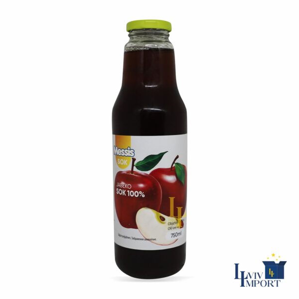 Сік скло MESSIS 750ml яблуко 100% (8 шт/85 ящ)